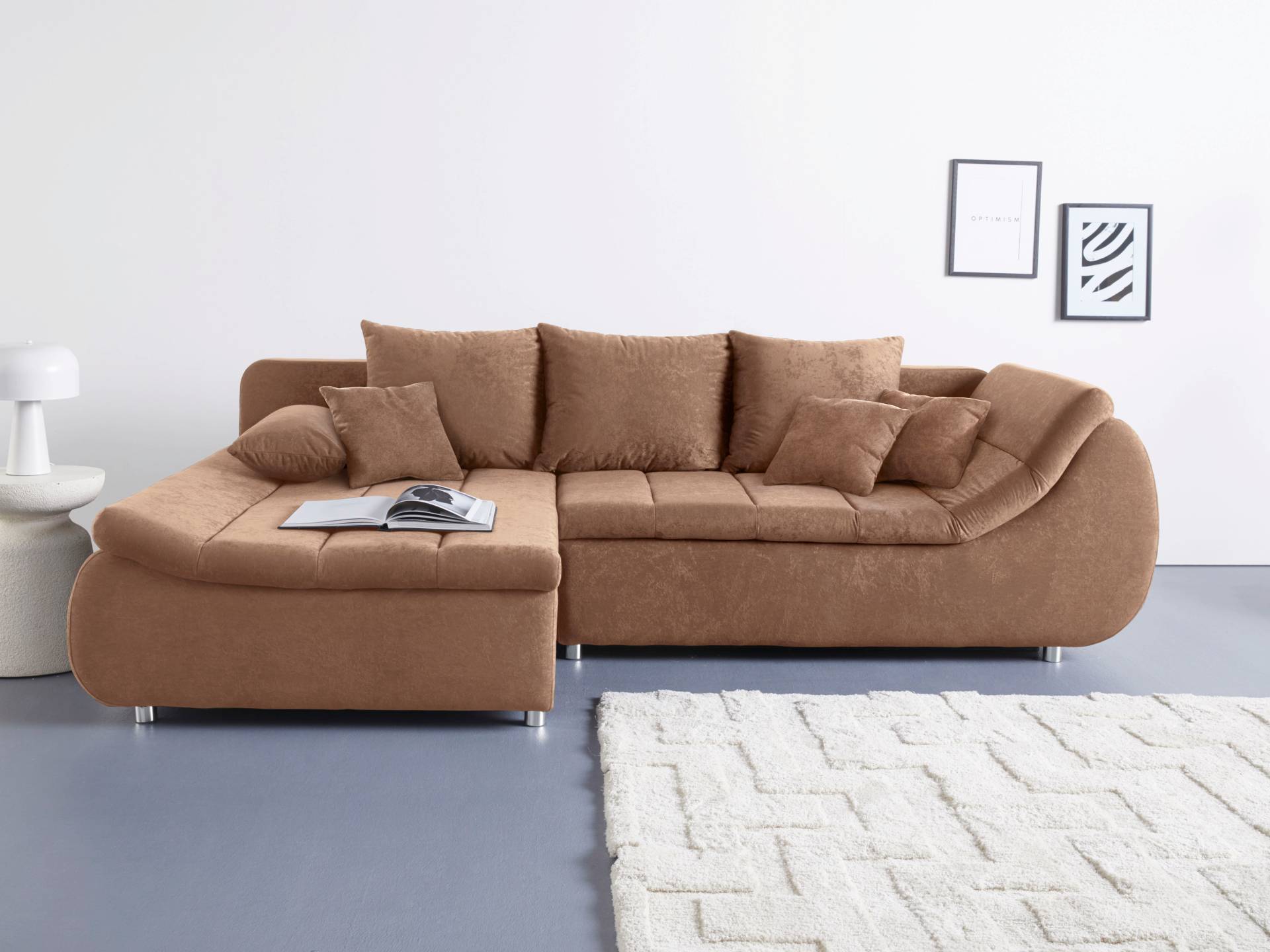 INOSIGN Ecksofa »Imola, elegant und modern, aktuelle Steppung im Sitz, bequem, L-Form«, frei im Raum stellbar, wahlweise mit Bettfunktion und Bettkasten INOSIGN Ecksofa »Imola, elegant und modern, aktuelle Steppung im Sitz, bequem, L-Form«, frei im Raum stellbar, wahlweise mit Bettfunktion und Bettkasten von INOSIGN