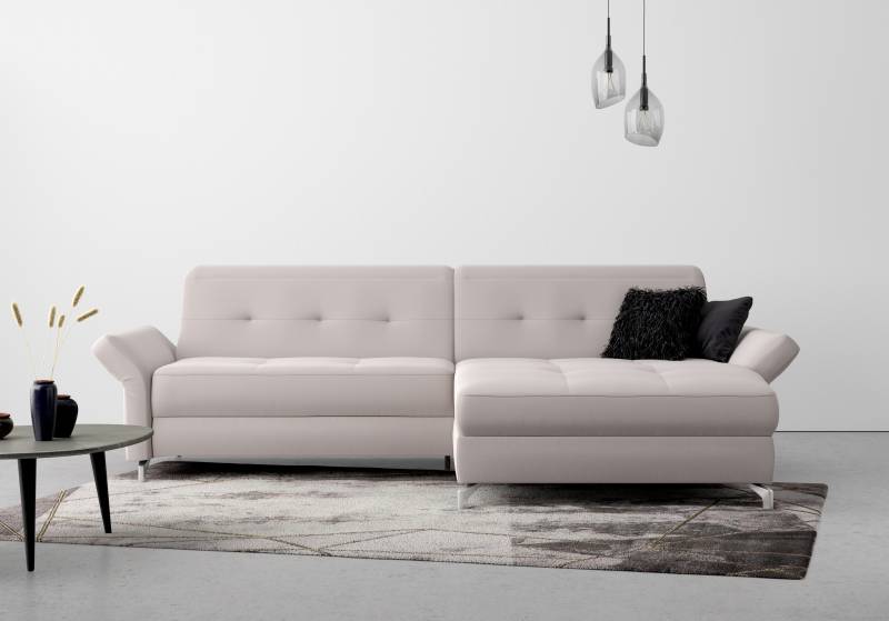 INOSIGN Ecksofa »Maredo L-Form«, Federkern, wahlweise auch mit Kopfteil- und Armlehnverstellung von INOSIGN