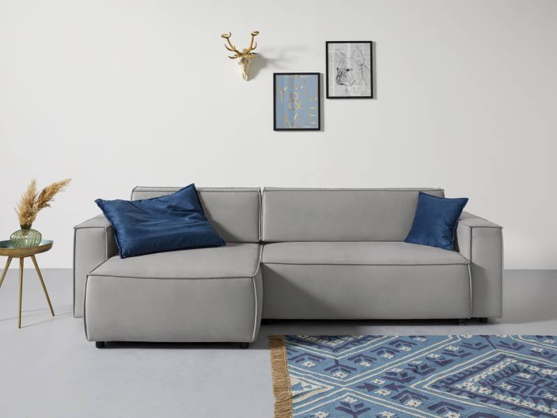 INOSIGN Ecksofa »Marva L-Form«, incl. Bettfunktion und Bettkasten, Federkern von INOSIGN