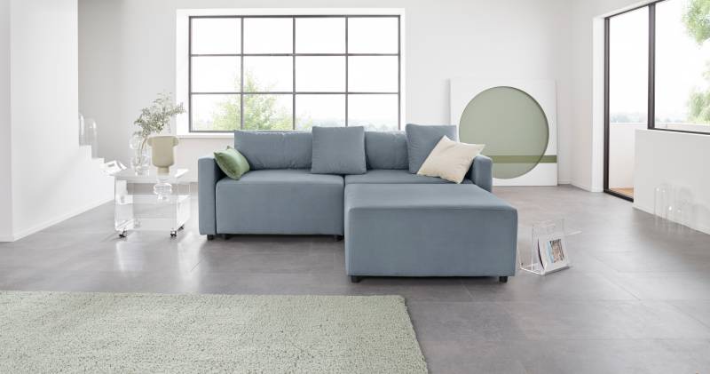 INOSIGN Ecksofa »Marva 3tlg. L-Form«, beide Armlehnelemente ausziehbar für Bettfunktion, mit Bettkasten von INOSIGN