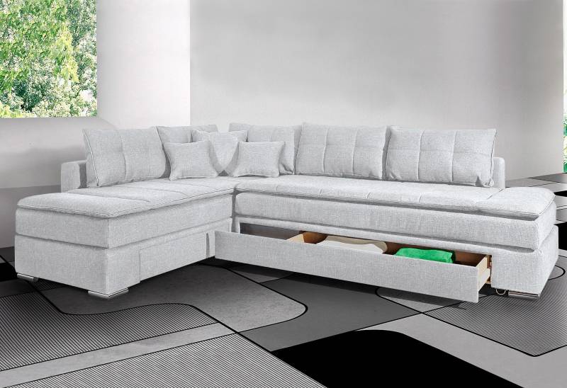 INOSIGN Ecksofa »Night & Day L-Form mit Dauer-Schlaffunktion ohne Armlehnen«, mit Boxspring-Bettfunktion 180x200 cm und Bettkasten, Dauerschläfer! von INOSIGN