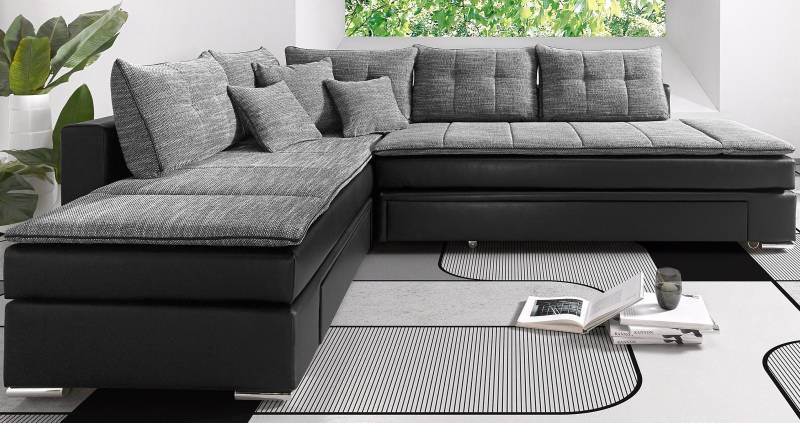 INOSIGN Ecksofa »Night & Day L-Form mit Dauer-Schlaffunktion ohne Armlehnen«, mit Boxspring-Bettfunktion 164x200 cm und Bettkasten, Dauerschläfer! von INOSIGN
