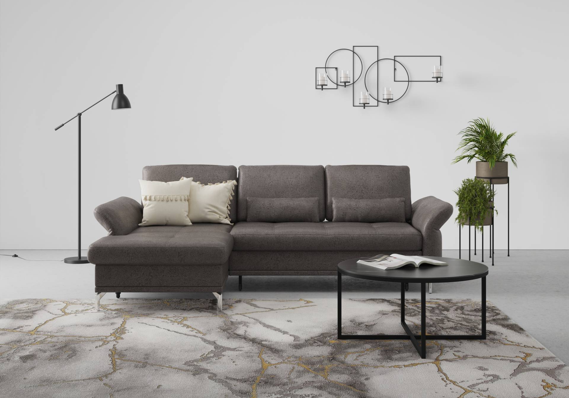 INOSIGN Ecksofa »Palm Beach L-Form«, Federkern, mit Sitztiefenverstellung, wahlweise mit Bettfunktion von INOSIGN