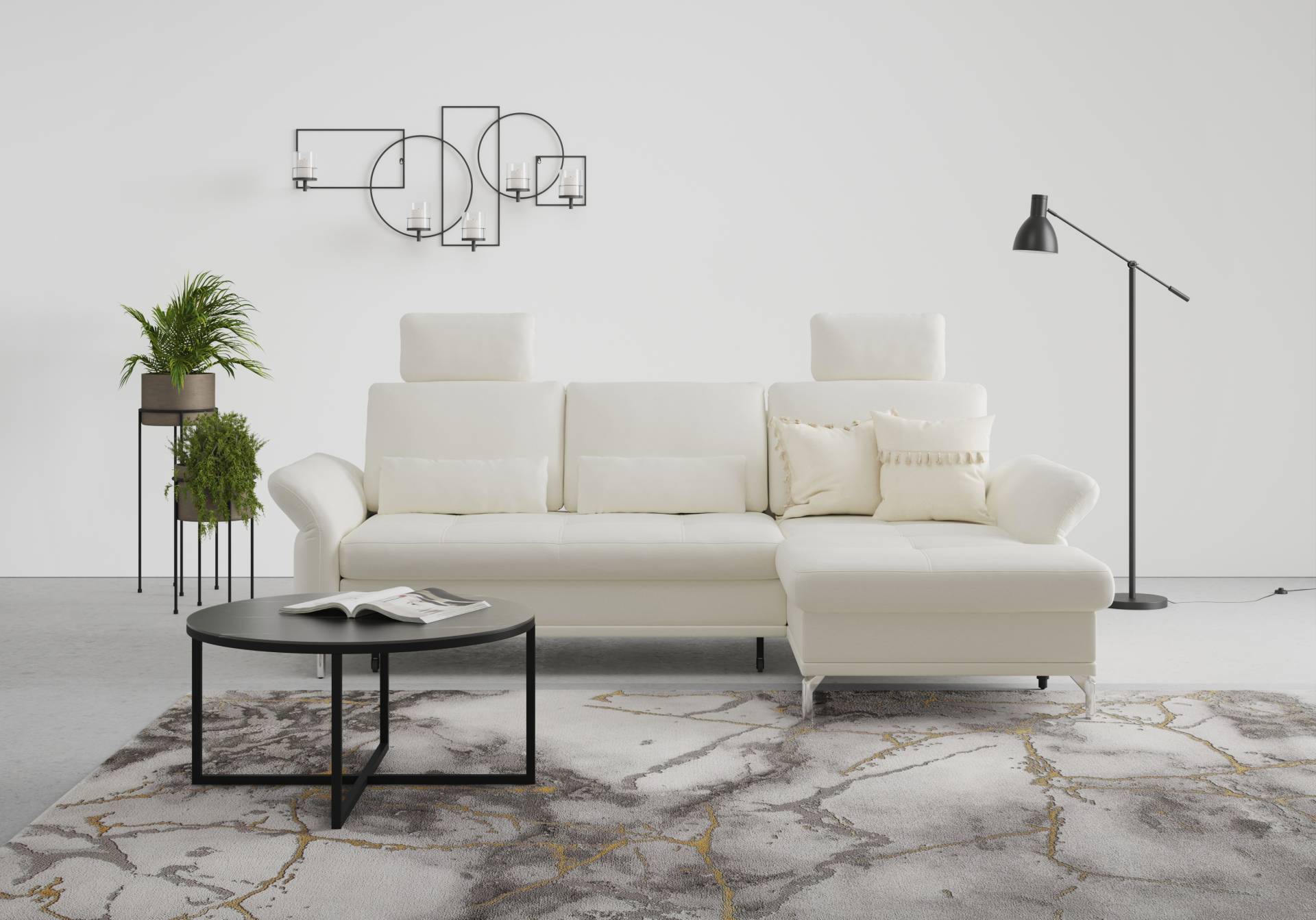 INOSIGN Ecksofa »Palm Beach L-Form«, Federkern, mit Sitztiefenverstellung, wahlweise mit Bettfunktion von INOSIGN