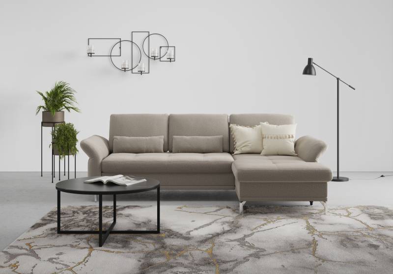 INOSIGN Ecksofa »Palm Beach L-Form«, Federkern, mit Sitztiefenverstellung, wahlweise mit Bettfunktion von INOSIGN
