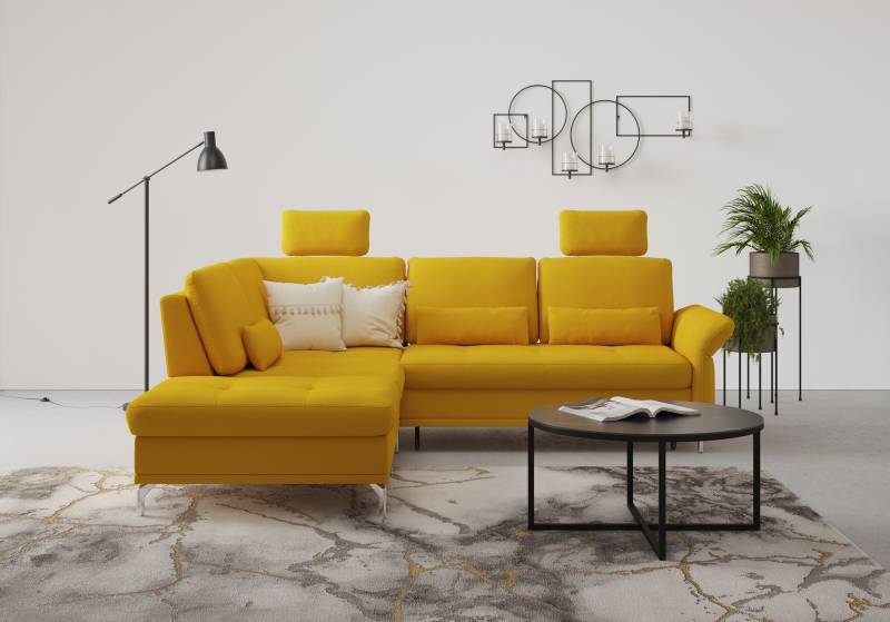 INOSIGN Ecksofa »Palm Beach L-Form«, Federkern, mit Sitztiefenverstellung, wahlweise mit Bettfunktion von INOSIGN