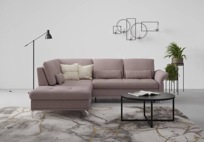 INOSIGN Ecksofa »Palm Beach L-Form«, Federkern, mit Sitztiefenverstellung, wahlweise mit Bettfunktion von INOSIGN