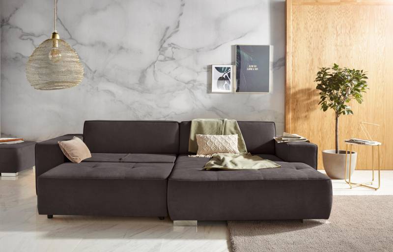 INOSIGN Ecksofa »Sapporo L-Form«, wahlweise Bettfunktion oder Sitztiefenverstellung, Federkern von INOSIGN