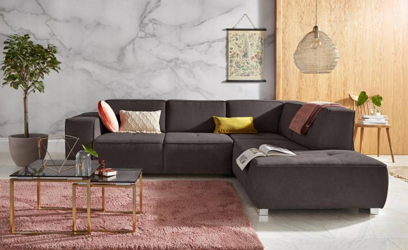 INOSIGN Ecksofa »Sapporo L-Form«, wahlweise Bettfunktion oder Sitztiefenverstellung, Federkern von INOSIGN