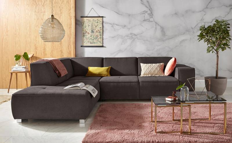 INOSIGN Ecksofa »Sapporo L-Form«, wahlweise Bettfunktion oder Sitztiefenverstellung, Federkern von INOSIGN