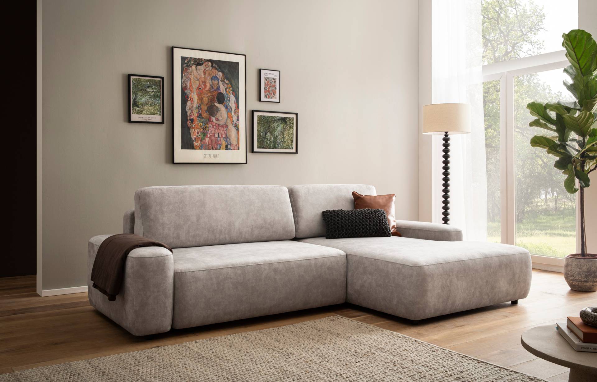 INOSIGN Ecksofa »TORGE (264cm), Schlafsofa in Cord, Samtvelours o Struktur fein, L-Form«, Schlaffunktion, Bettkasten, Liegefläche: 125/210 cm von INOSIGN
