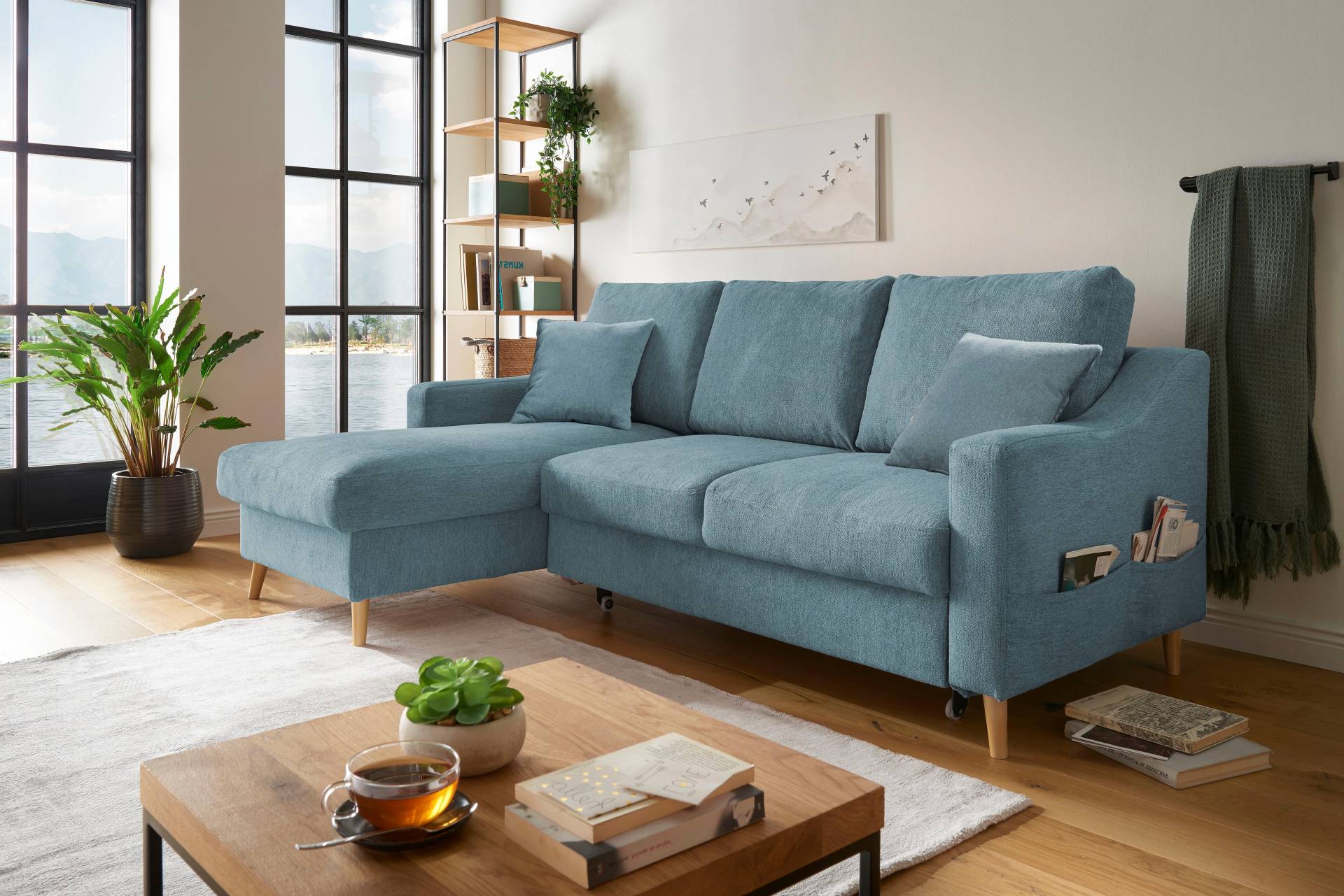 INOSIGN Ecksofa »Valentina L-Form«, 2 Zierkissen, mit Seitentasche, ausziehbarer Liegefläche, Bettkasten INOSIGN Ecksofa »Valentina L-Form«, 2 Zierkissen, mit Seitentasche, ausziehbarer Liegefläche, Bettkasten von INOSIGN