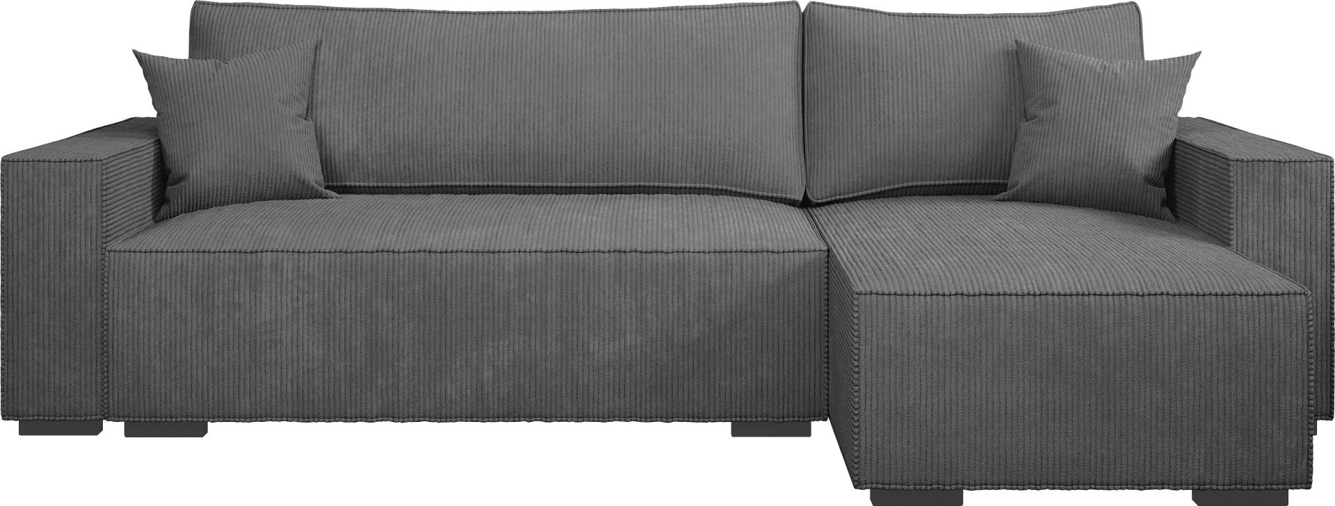 INOSIGN Ecksofa »Wylie«, Cord, Recamiere beidseitig montierbar, mit Bettfunktion und Bettkasten von INOSIGN