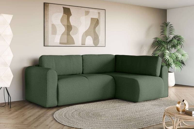 INOSIGN Ecksofa »Zacharia wahlweise Schlafsofa mit Bettkasten, B/T/H 250/166/86 cm«, L-Form mit Wellenunterfederung, Ottomane rechts oder links bestellbar von INOSIGN