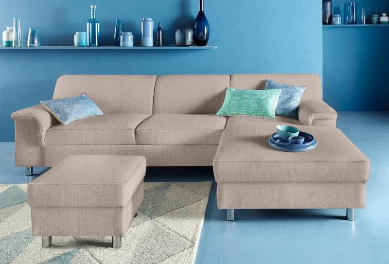 INOSIGN Ecksofa »Jamie, modern und elegant, Fusshöhe 9cm, L-Form,«, wahlweise mit Bettfunktion von INOSIGN