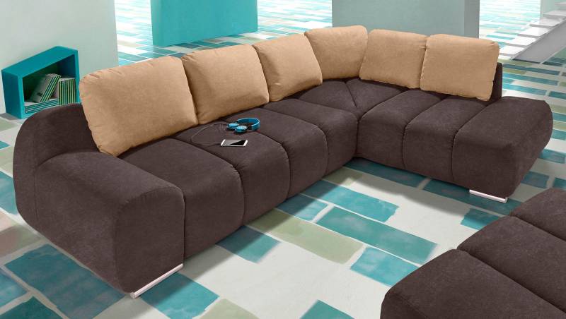 INOSIGN Ecksofa »Bono L-Form«, mit Ottomane, wahlweise mit Bettfunktion von INOSIGN