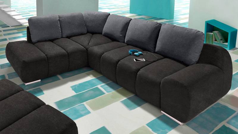 INOSIGN Ecksofa »Bono L-Form«, mit Ottomane, wahlweise mit Bettfunktion von INOSIGN
