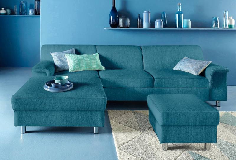 INOSIGN Ecksofa »Jamie, modern und elegant, Fusshöhe 9cm, L-Form,«, wahlweise mit Bettfunktion von INOSIGN