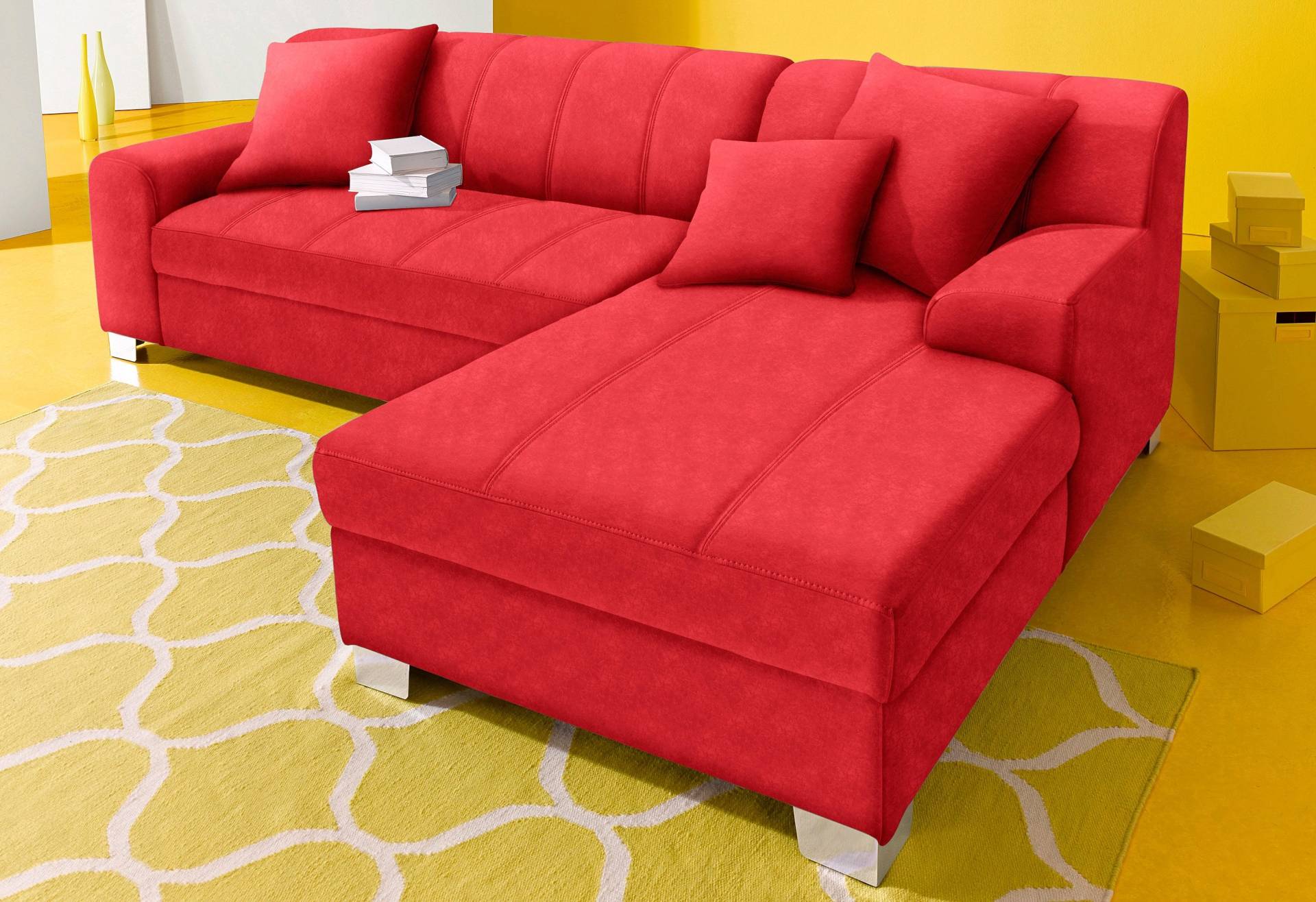 INOSIGN Ecksofa »Turah incl. Zierkissen, moderne Steppung, auch in Leder«, wahlweise mit Bettfunktion, Schlafsofa, B/T/H: 239/152/75 cm, L-Form INOSIGN Ecksofa »Turah incl. Zierkissen, moderne Steppung, auch in Leder«, wahlweise mit Bettfunktion, Schlafsofa, B/T/H: 239/152/75 cm, L-Form von INOSIGN