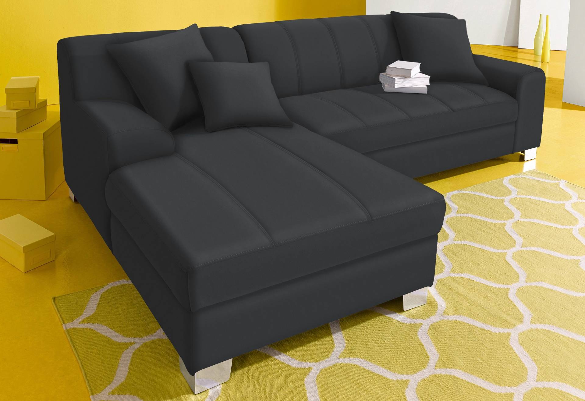INOSIGN Ecksofa »Turah incl. Zierkissen, moderne Steppung, auch in Leder«, wahlweise mit Bettfunktion, Schlafsofa, B/T/H: 239/152/75 cm, L-Form INOSIGN Ecksofa »Turah incl. Zierkissen, moderne Steppung, auch in Leder«, wahlweise mit Bettfunktion, Schlafsofa, B/T/H: 239/152/75 cm, L-Form von INOSIGN