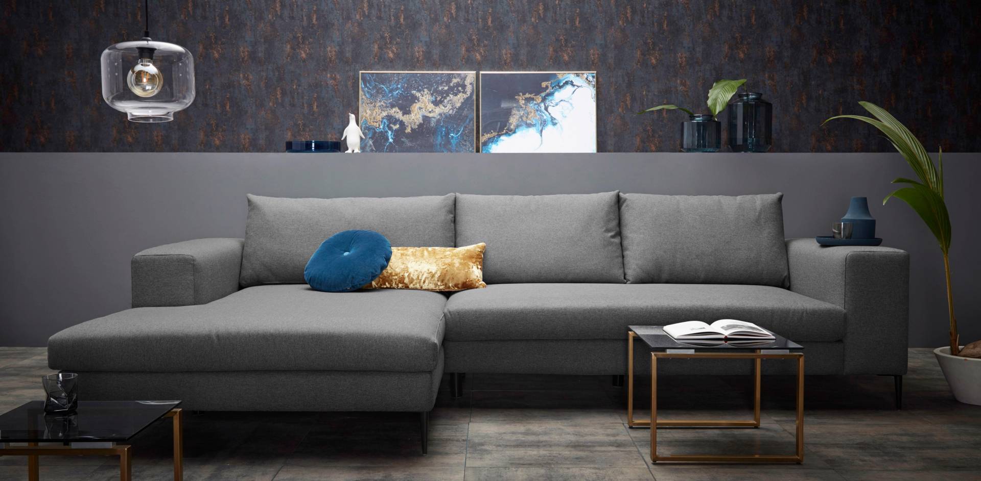 INOSIGN Ecksofa »Aurora, L-Form, mit extra breiter Recamiere, 324 x 170 cm (BxT)«, Designsofa mit tollem Sitzkomfort, extra hohe Metallfüsse schwarz INOSIGN Ecksofa »Aurora, L-Form, mit extra breiter Recamiere, 324 x 170 cm (BxT)«, Designsofa mit tollem Sitzkomfort, extra hohe Metallfüsse schwarz von INOSIGN