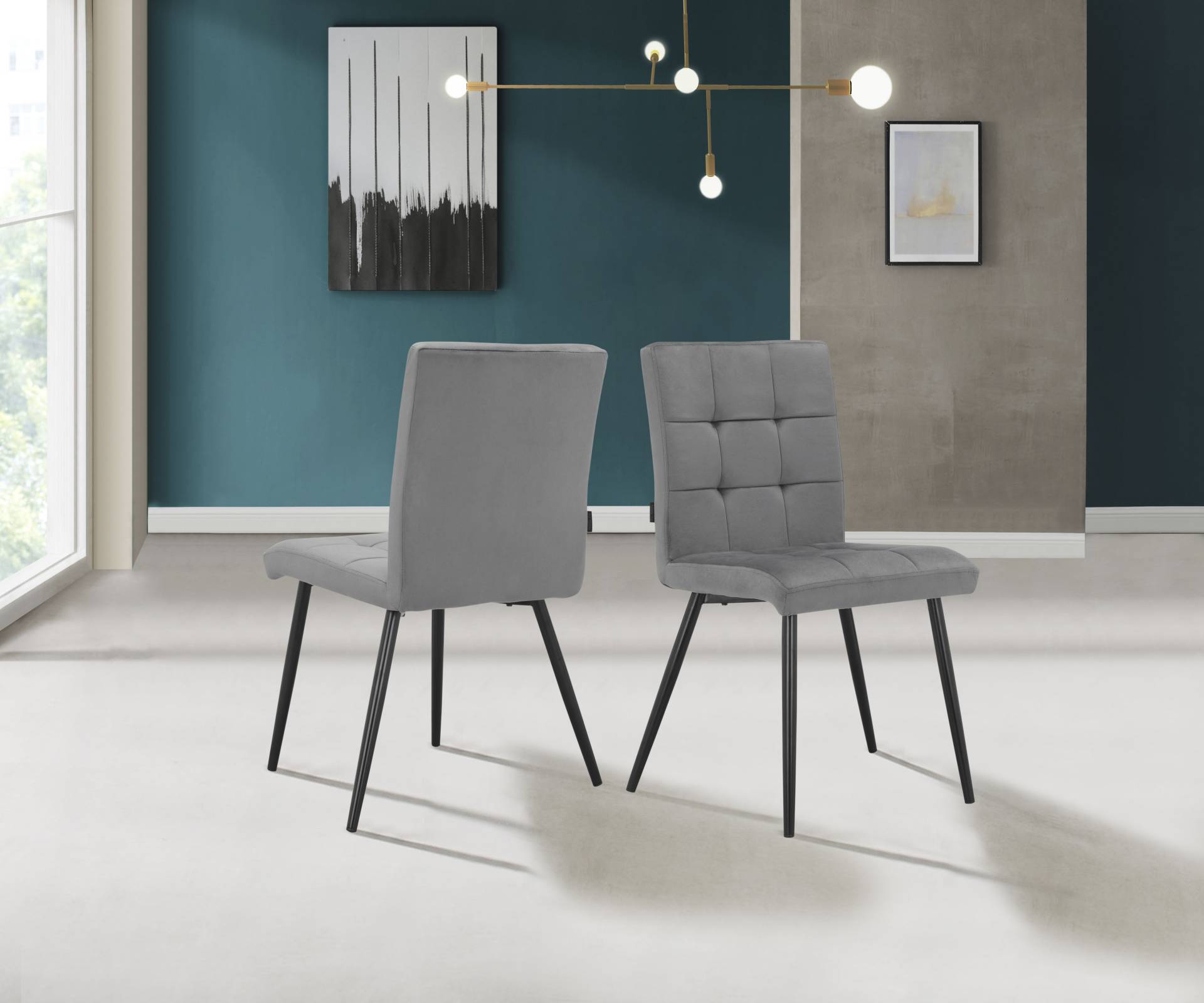 INOSIGN Esszimmerstuhl »Kerim«, 2 St., Veloursstoff, im 2er Set erhältlich, mit Sitz und Rücken gepolstert, Sitzhöhe 48 cm INOSIGN Esszimmerstuhl »Kerim«, 2 St., Veloursstoff, im 2er Set erhältlich, mit Sitz und Rücken gepolstert, Sitzhöhe 48 cm von INOSIGN