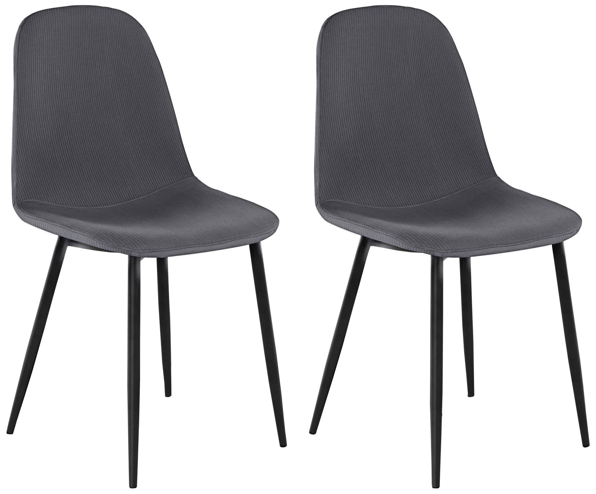 INOSIGN Esszimmerstuhl »Miller«, (Set), 2 St., Feincord, Beine Metall, Küchenstuhl Cord Bezug von INOSIGN