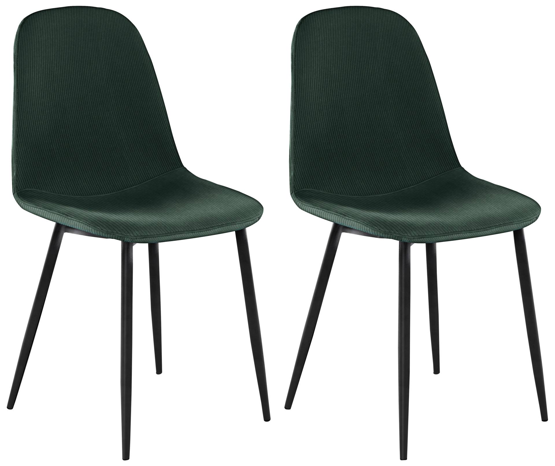 INOSIGN Esszimmerstuhl »Miller«, (Set), 2 St., Feincord, Beine Metall, Küchenstuhl Cord Bezug von INOSIGN