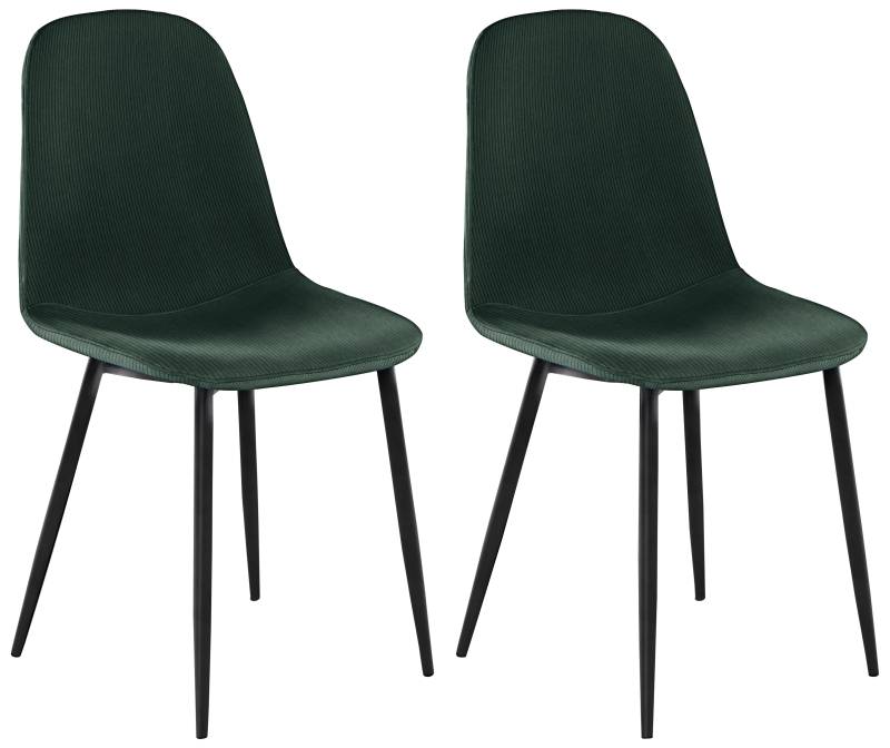 INOSIGN Esszimmerstuhl »Miller«, (Set), 2 St., Feincord, Beine Metall, Küchenstuhl Cord Bezug von INOSIGN