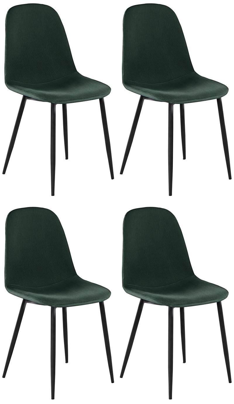 INOSIGN Esszimmerstuhl »Miller«, (Set), 4 St., Feincord, Beine Metall, Küchenstuhl Cord Bezug von INOSIGN