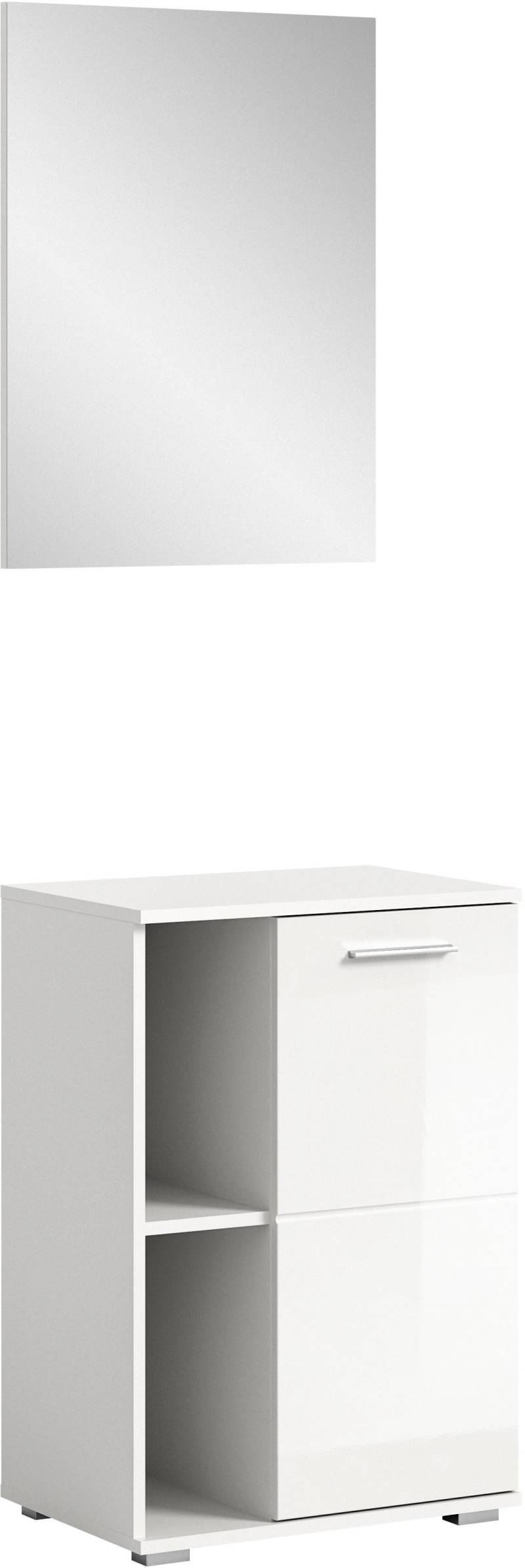INOSIGN Garderoben-Set »Valge, Breite 55cm, 2-tlg. Set, best. aus: Schuhschrank und Spiegel«, (2 St.), Garderobenkombination, Dielen Set, Flur Set, Kombination von INOSIGN