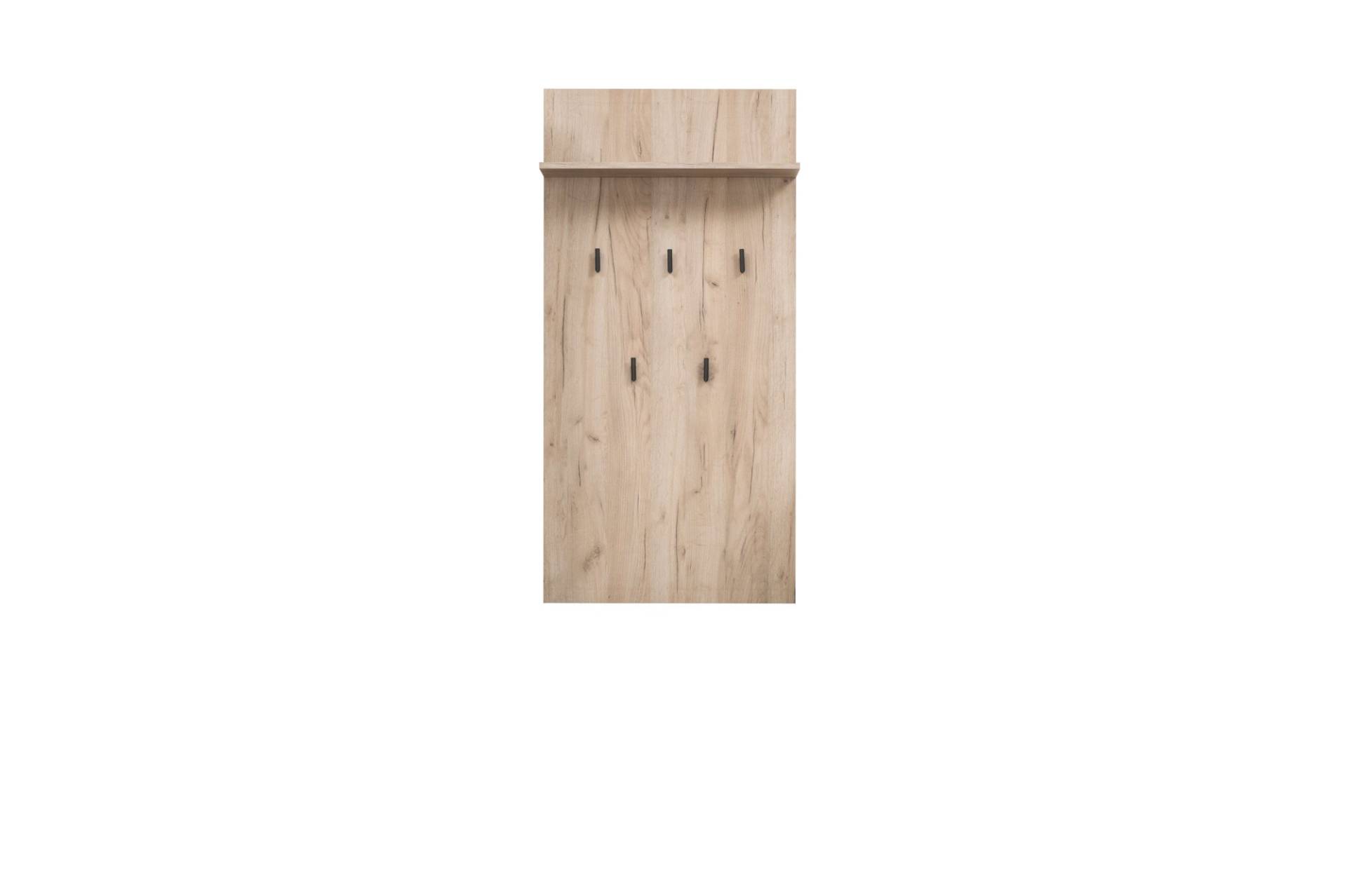 INOSIGN Garderobenpaneel »Umbria, Wandregal mit Haken, Wandgarderobe, Aufhänger«, mit Regal, Höhe 137 cm, in Grau Eiche von INOSIGN
