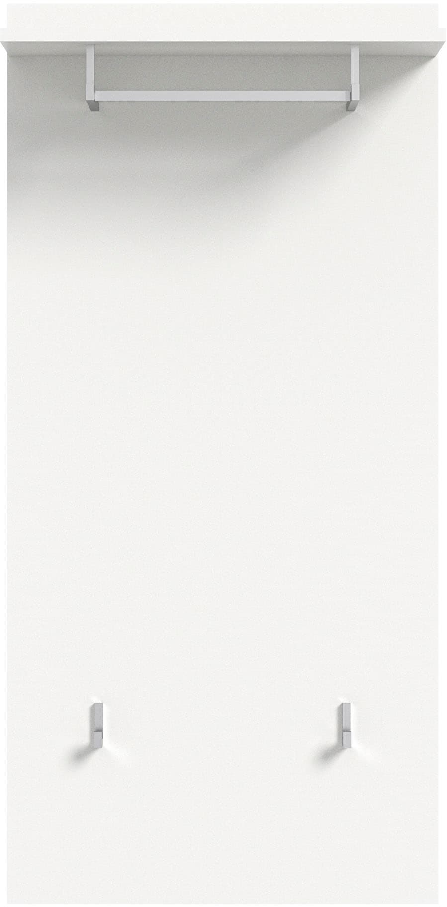 INOSIGN Garderobenpaneel »Valge, Höhe 114 cm, 1 Ablageboden, 2 Haken, 1 Kleiderstange«, (1 St.), Wandpaneel, Paneel, Wandhaken, Wandboard, Wandablage von INOSIGN
