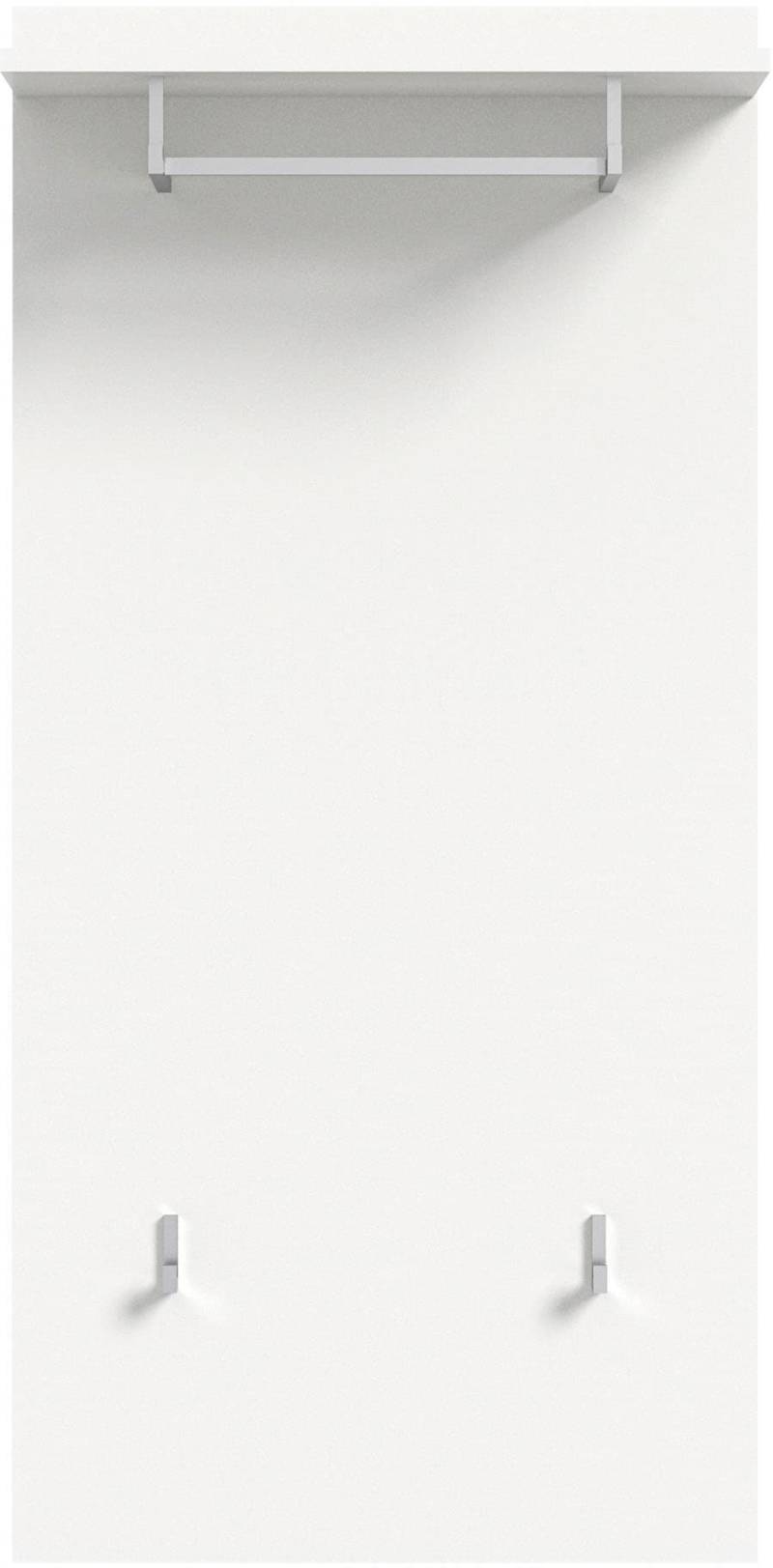 INOSIGN Garderobenpaneel »Valge, Höhe 114 cm, 1 Ablageboden, 2 Haken, 1 Kleiderstange«, (1 St.), Wandpaneel, Paneel, Wandhaken, Wandboard, Wandablage von INOSIGN
