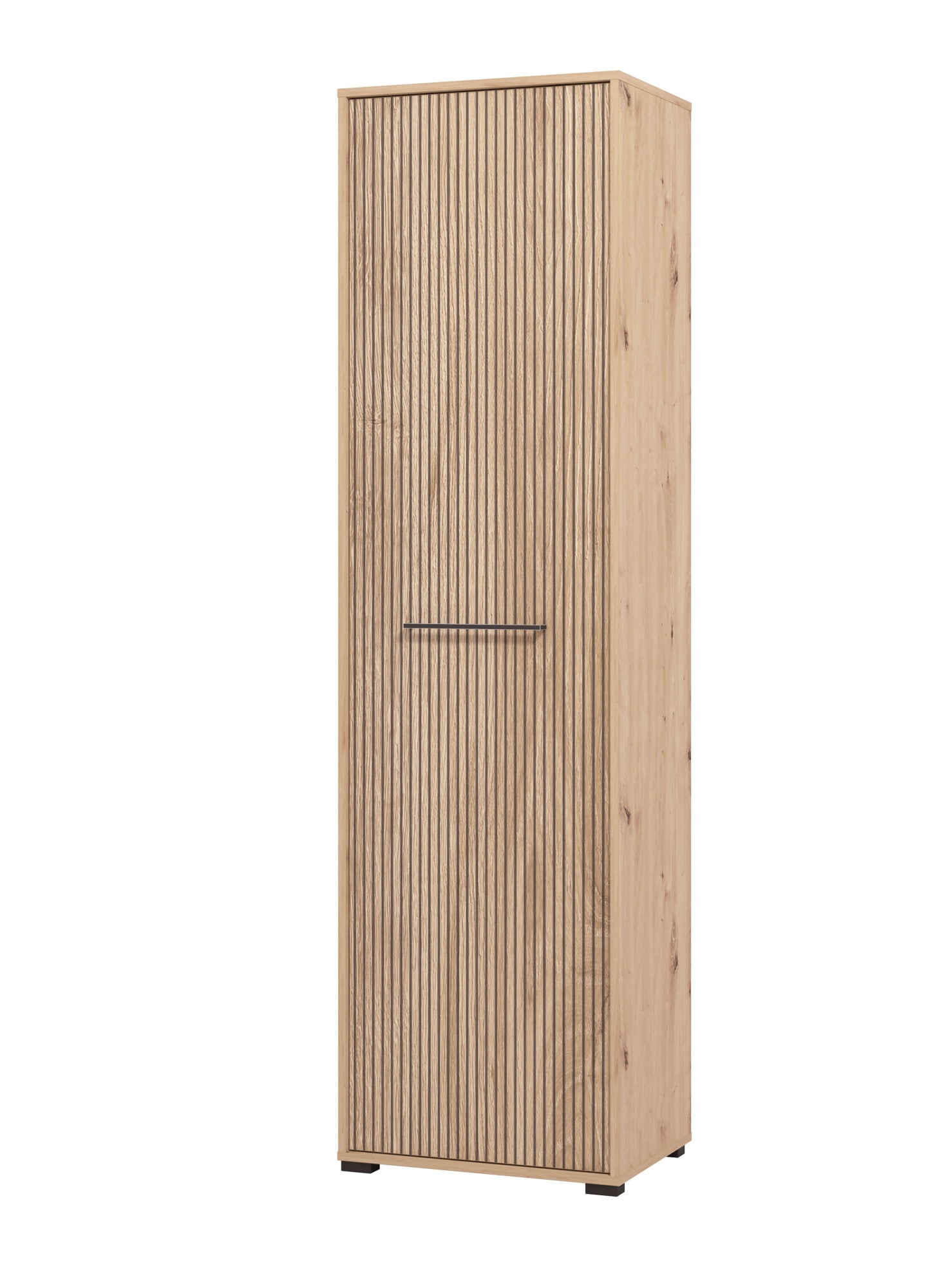 INOSIGN Garderobenschrank »Landes Kleiderschrank, Stauraumschrank, Flurschrank, Höhe 198 cm«, Fronten in Artisan Eiche mit Streifen, mit einer Kleiderstange INOSIGN Garderobenschrank »Landes Kleiderschrank, Stauraumschrank, Flurschrank, Höhe 198 cm«, Fronten in Artisan Eiche mit Streifen, mit einer Kleiderstange von INOSIGN