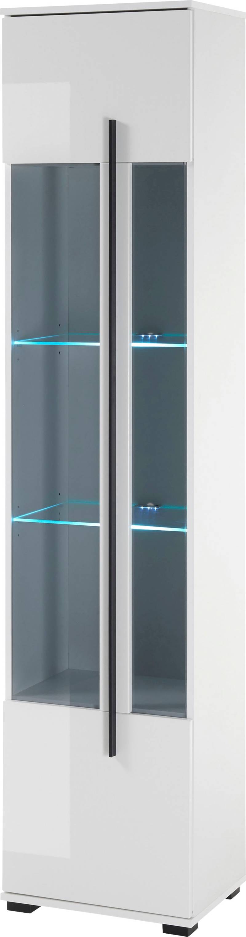INOSIGN Hochschrank »Cantara, Badschrank in Hochglanz Weiss, Hochschrank im modernen Design«, mit schwarzen Griffen, ausreichend Stauraum von INOSIGN