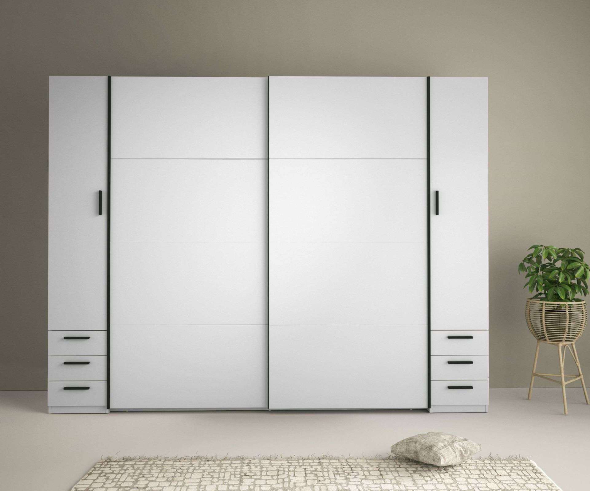 INOSIGN Kleiderschrank »Antioch, FSC-zertifiziert, mit Dreh-UND Schiebetüren«, (B/T/H 270/61,4/207cm, inklusive Einlegeböden und Kleiderstangen), mit oder ohne Spiegel und Schubladen - YOUR Choice von INOSIGN