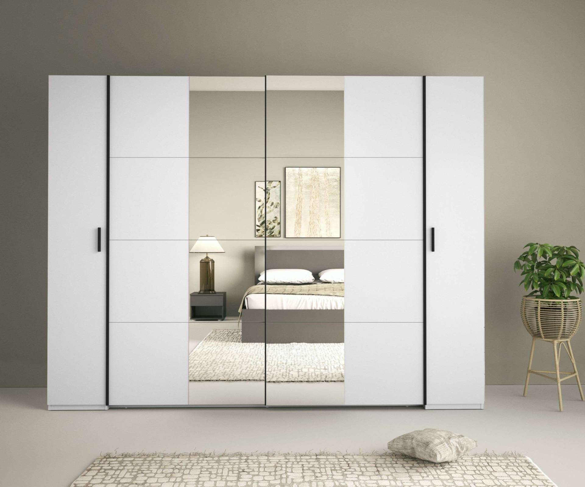 INOSIGN Kleiderschrank »Antioch, FSC-zertifiziert, mit Dreh-UND Schiebetüren«, (B/T/H 270/61,4/207cm, inklusive Einlegeböden und Kleiderstangen), mit oder ohne Spiegel und Schubladen - YOUR Choice von INOSIGN