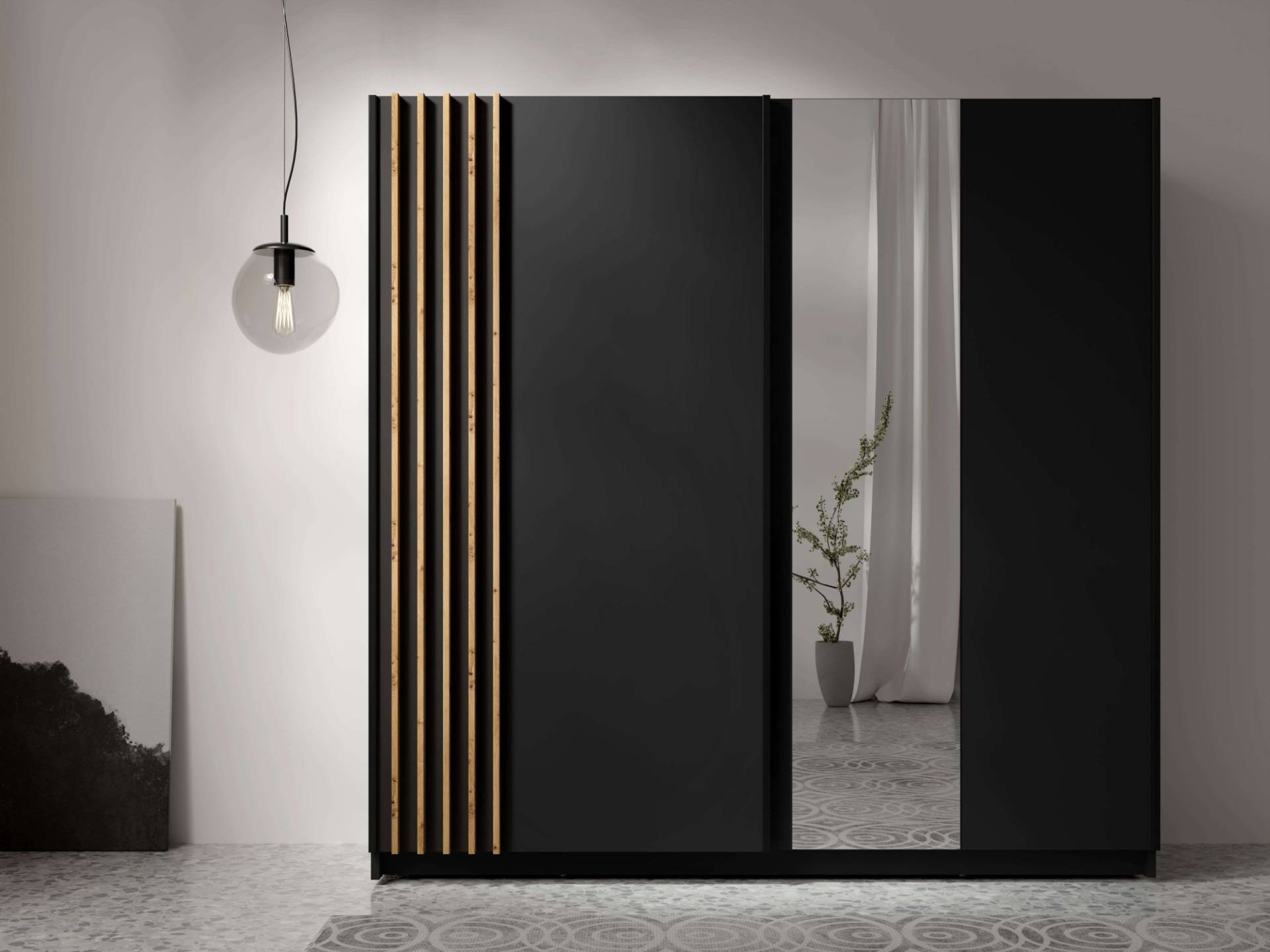 INOSIGN Kleiderschrank »Kleiderschrank Charisy mit 4 Einlegeböden und Kleiderstange«, Garderobe mit 2 Schwebetüren und Lamellen, B/H/T 200/198,5/62 cm INOSIGN Kleiderschrank »Kleiderschrank Charisy mit 4 Einlegeböden und Kleiderstange«, Garderobe mit 2 Schwebetüren und Lamellen, B/H/T 200/198,5/62 cm von INOSIGN