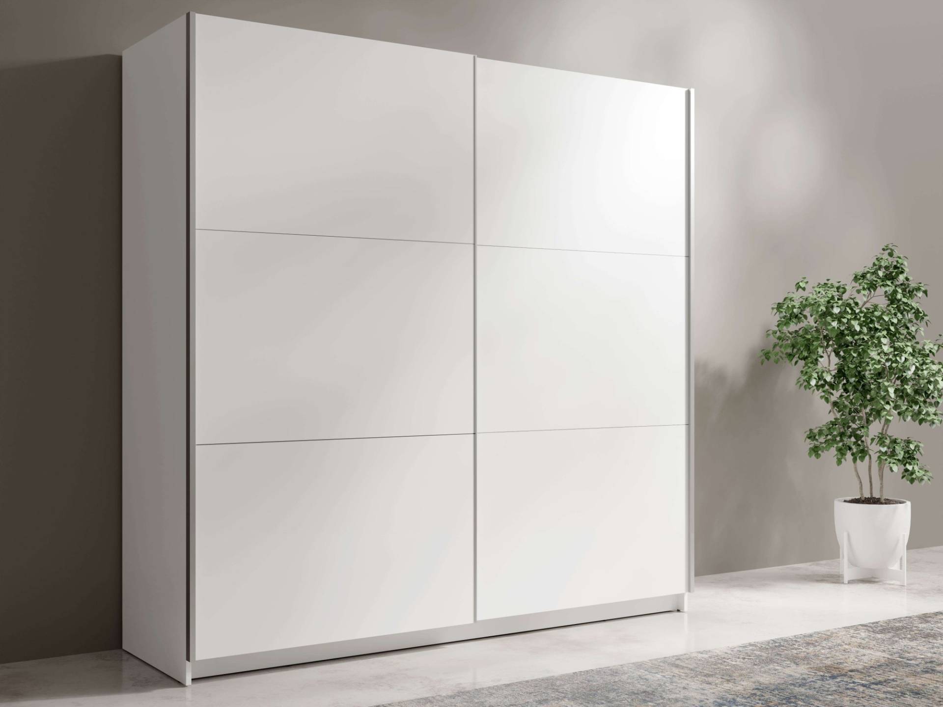 INOSIGN Kleiderschrank »Kleiderschrank Fresno mit 5 Einlegeböden und Kleiderstange«, Garderobe mit 2 Schwebetüren, B/H/T 150/207/62 cm von INOSIGN