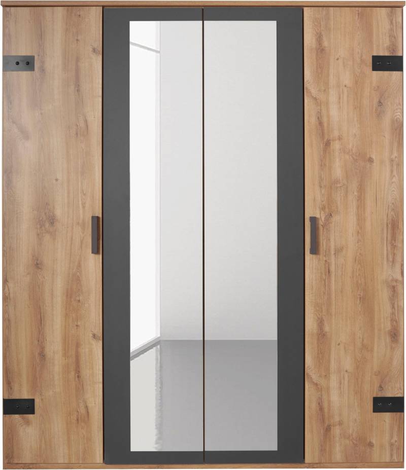Wimex Drehtürenschrank »Malmö, Kleiderschrank mit Spiegel, Made in Germany«, im Industrial Look, 180 oder 225cm breit von Wimex