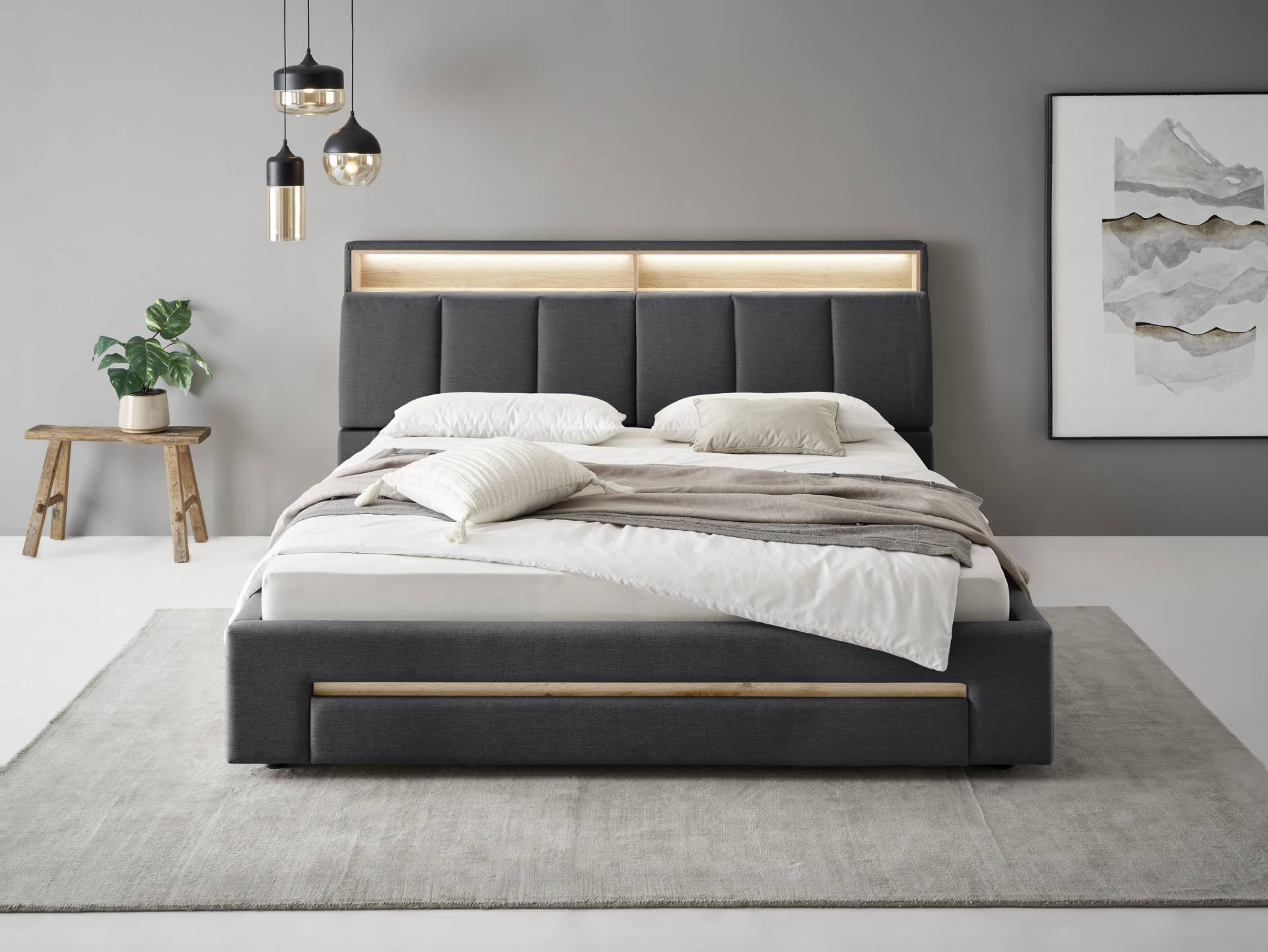 INOSIGN Polsterbett »CiTY/GiRON, gepolstertes Stauraumbett, mit LED Beleuchtung«, Bettkasten mit Hundebett oder als Stauraum, klappbare Kopfteile INOSIGN Polsterbett »CiTY/GiRON, gepolstertes Stauraumbett, mit LED Beleuchtung«, Bettkasten mit Hundebett oder als Stauraum, klappbare Kopfteile von INOSIGN