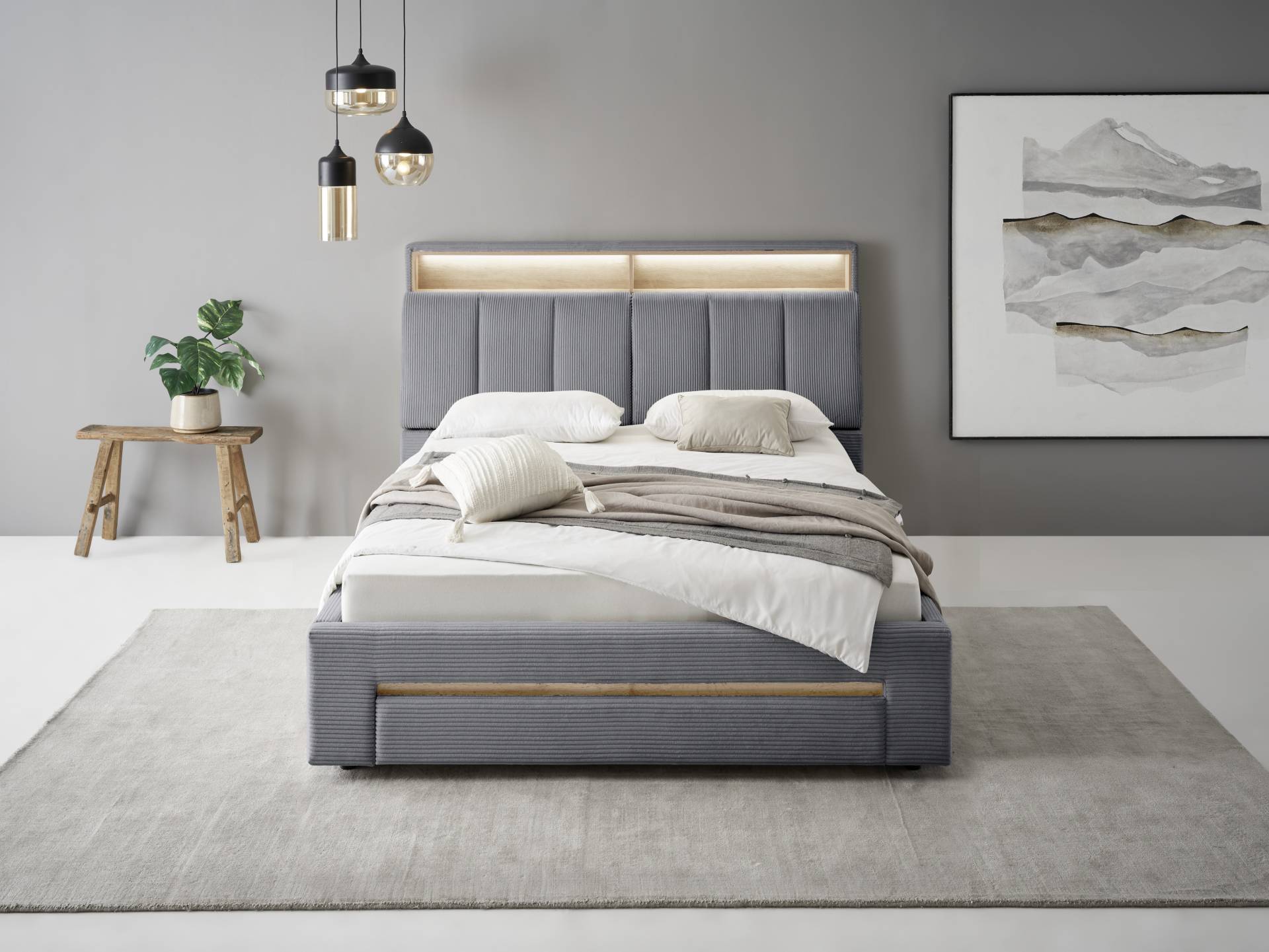 INOSIGN Polsterbett »CiTY/GiRON, gepolstertes Stauraumbett, mit LED Beleuchtung«, Bettkasten mit Hundebett oder als Stauraum, klappbare Kopfteile INOSIGN Polsterbett »CiTY/GiRON, gepolstertes Stauraumbett, mit LED Beleuchtung«, Bettkasten mit Hundebett oder als Stauraum, klappbare Kopfteile von INOSIGN