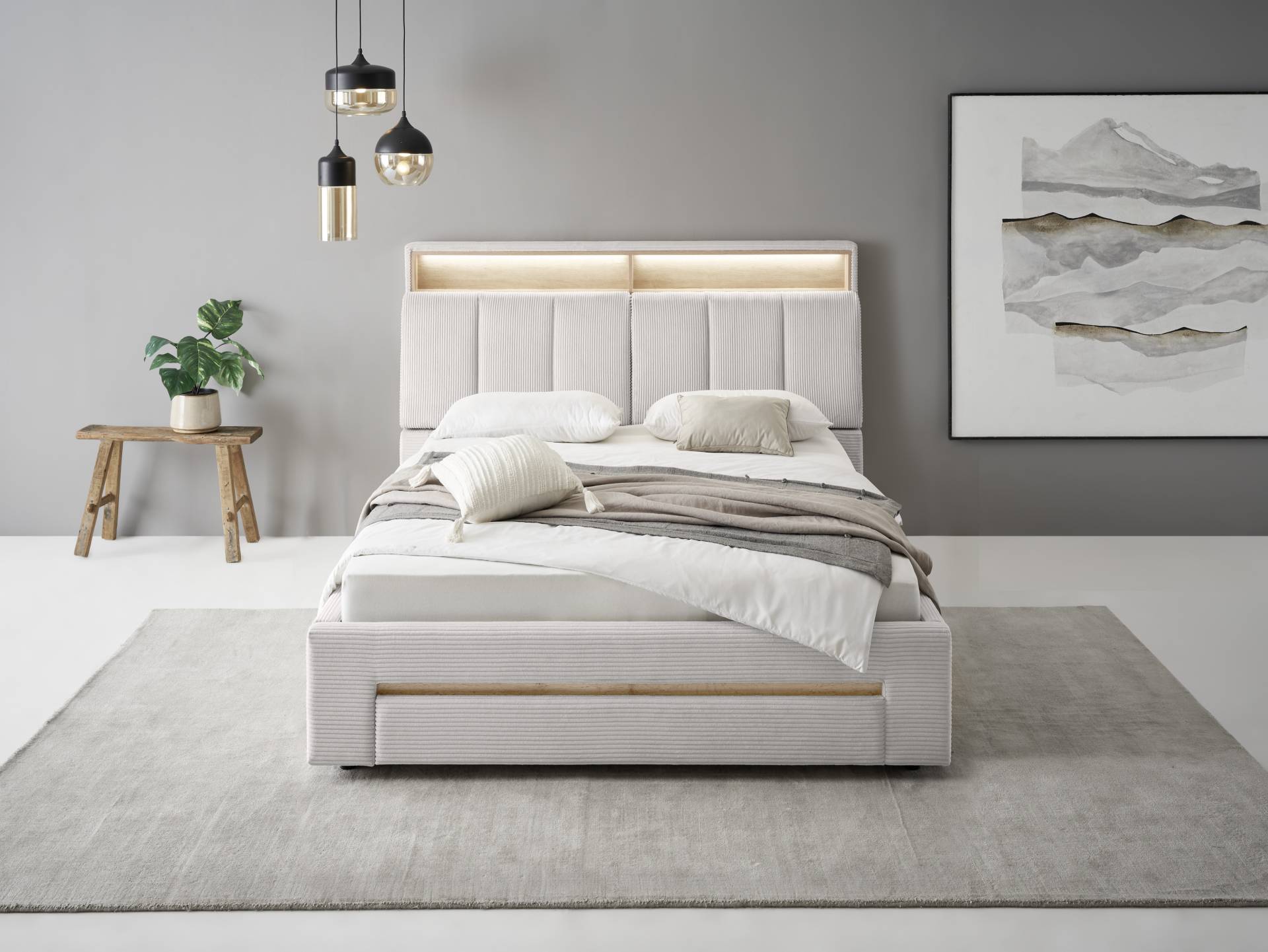 INOSIGN Polsterbett »CiTY/GiRON, gepolstertes Stauraumbett, mit LED Beleuchtung«, Bettkasten mit Hundebett oder als Stauraum, klappbare Kopfteile INOSIGN Polsterbett »CiTY/GiRON, gepolstertes Stauraumbett, mit LED Beleuchtung«, Bettkasten mit Hundebett oder als Stauraum, klappbare Kopfteile von INOSIGN