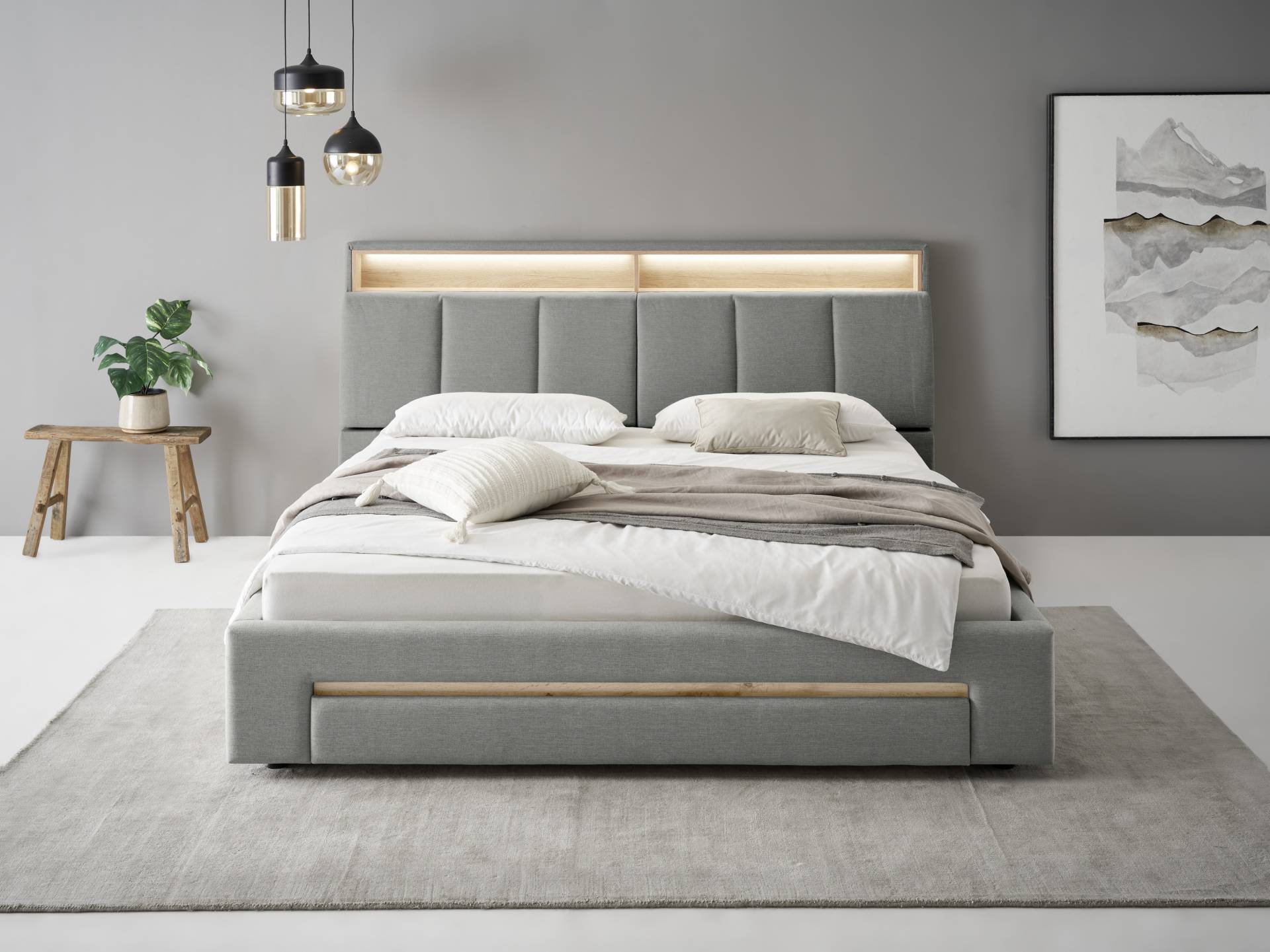 INOSIGN Polsterbett »CiTY/GiRON, gepolstertes Stauraumbett, mit LED Beleuchtung«, Bettkasten mit Hundebett oder als Stauraum, klappbare Kopfteile INOSIGN Polsterbett »CiTY/GiRON, gepolstertes Stauraumbett, mit LED Beleuchtung«, Bettkasten mit Hundebett oder als Stauraum, klappbare Kopfteile von INOSIGN