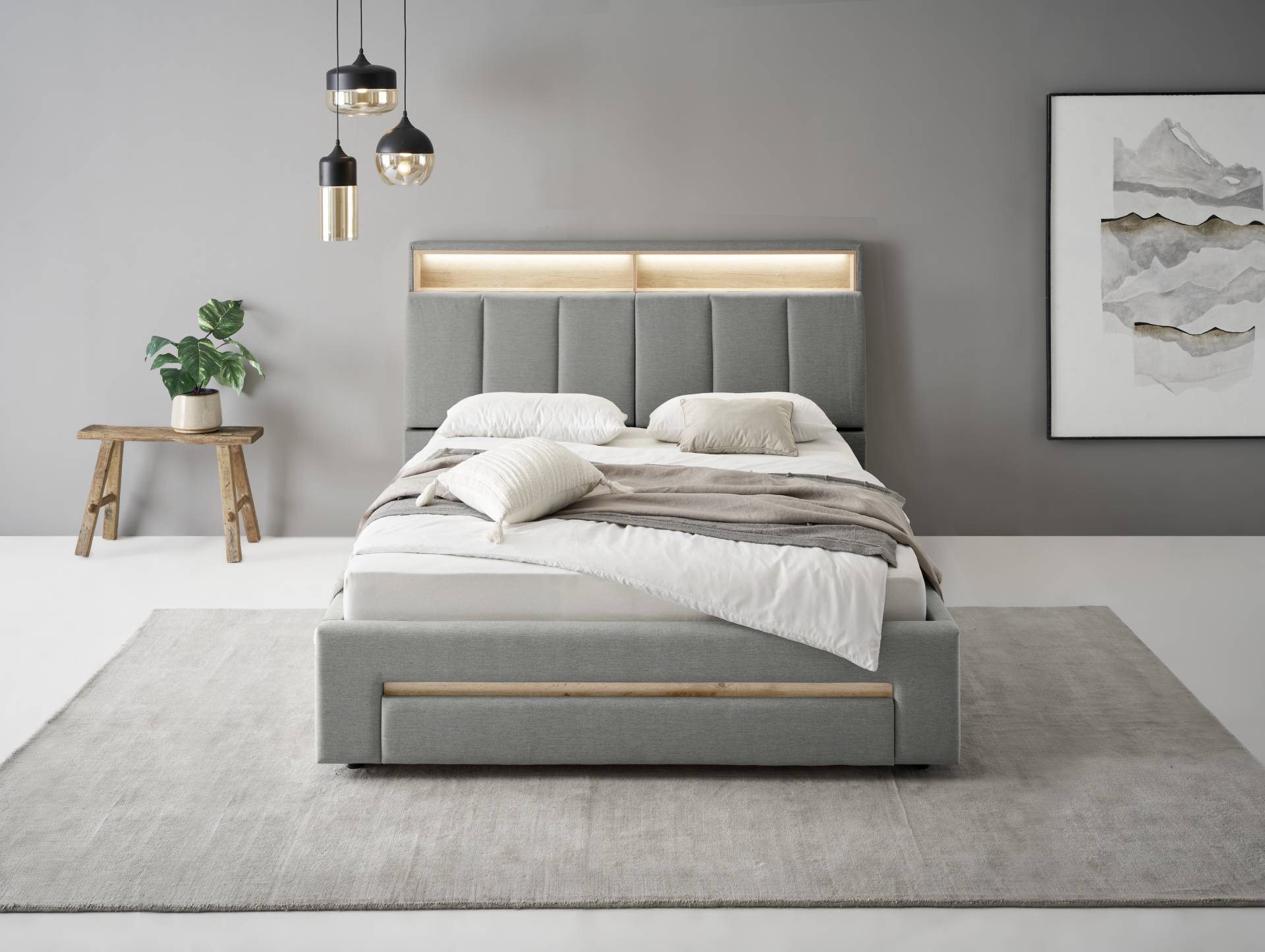 INOSIGN Polsterbett »CiTY/GiRON, gepolstertes Stauraumbett, mit LED Beleuchtung«, Bettkasten mit Hundebett oder als Stauraum, klappbare Kopfteile INOSIGN Polsterbett »CiTY/GiRON, gepolstertes Stauraumbett, mit LED Beleuchtung«, Bettkasten mit Hundebett oder als Stauraum, klappbare Kopfteile von INOSIGN