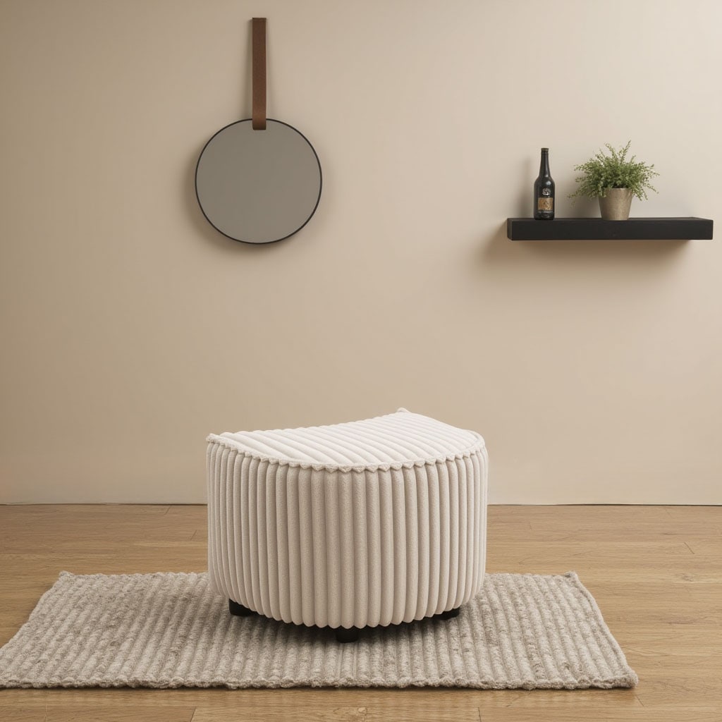 INOSIGN Polsterhocker »AMECA, Hocker, Fusshocker 52 x 47 x 46 cm (BxTxH)«, (1 St.), mit Mega-Cordstoff, sichelförmig von INOSIGN