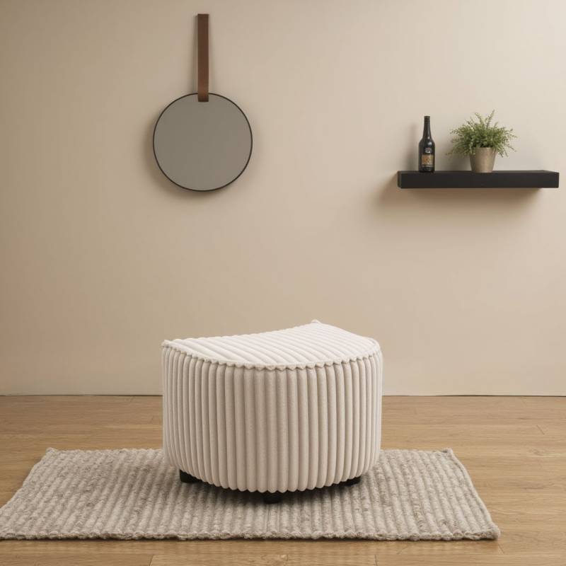 INOSIGN Polsterhocker »AMECA, Hocker, Fusshocker 52 x 47 x 46 cm (BxTxH)«, (1 St.), mit Mega-Cordstoff, sichelförmig von INOSIGN