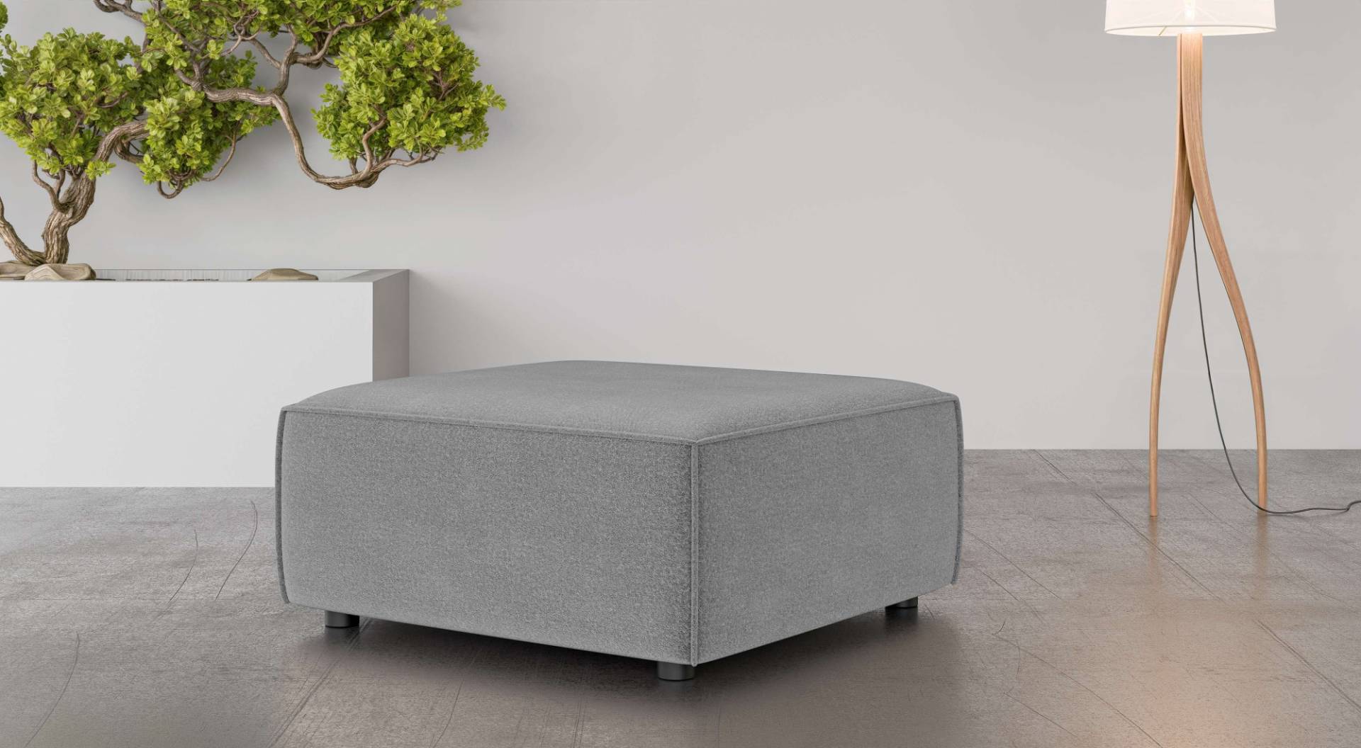 INOSIGN Polsterhocker »Polsterhocker Cavan, Masse B/T/H: 90/90/42 cm«, passend zur Serie, mit Wellenunterfederung, auch in Bouclé INOSIGN Polsterhocker »Polsterhocker Cavan, Masse B/T/H: 90/90/42 cm«, passend zur Serie, mit Wellenunterfederung, auch in Bouclé von INOSIGN
