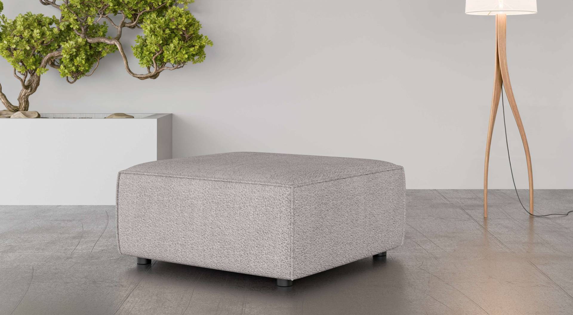 INOSIGN Polsterhocker »Polsterhocker Cavan, Masse B/T/H: 90/90/42 cm«, passend zur Serie, mit Wellenunterfederung, auch in Bouclé INOSIGN Polsterhocker »Polsterhocker Cavan, Masse B/T/H: 90/90/42 cm«, passend zur Serie, mit Wellenunterfederung, auch in Bouclé von INOSIGN